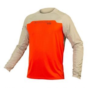 Endura Mt500 Burner Long Sleeve Trail Jersey Paprika Ltd Sizes Only - Lightweight Trail Tech Jersey with casual appeal