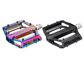 Supacaz Krypto Cnc Alloy Flat Dh Pedals - Typified by its lightweight (285g) supportive shape and pressure-relief channel