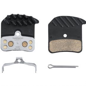 Shimano H03c Disc Pads And Spring Alloy/stainless Back With Cooling Fins - 